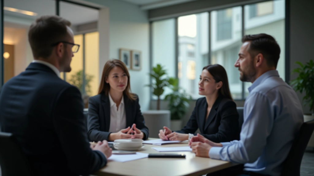 Консультант помогает клиенту разобраться в условиях аренды офиса