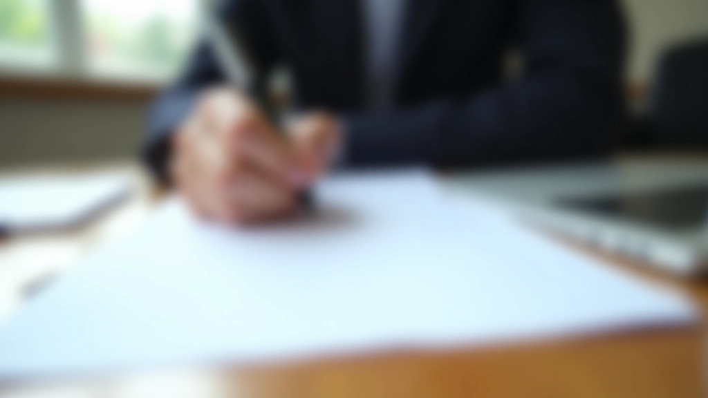 Подписание договора аренды в офисе, документы и ручка на столе